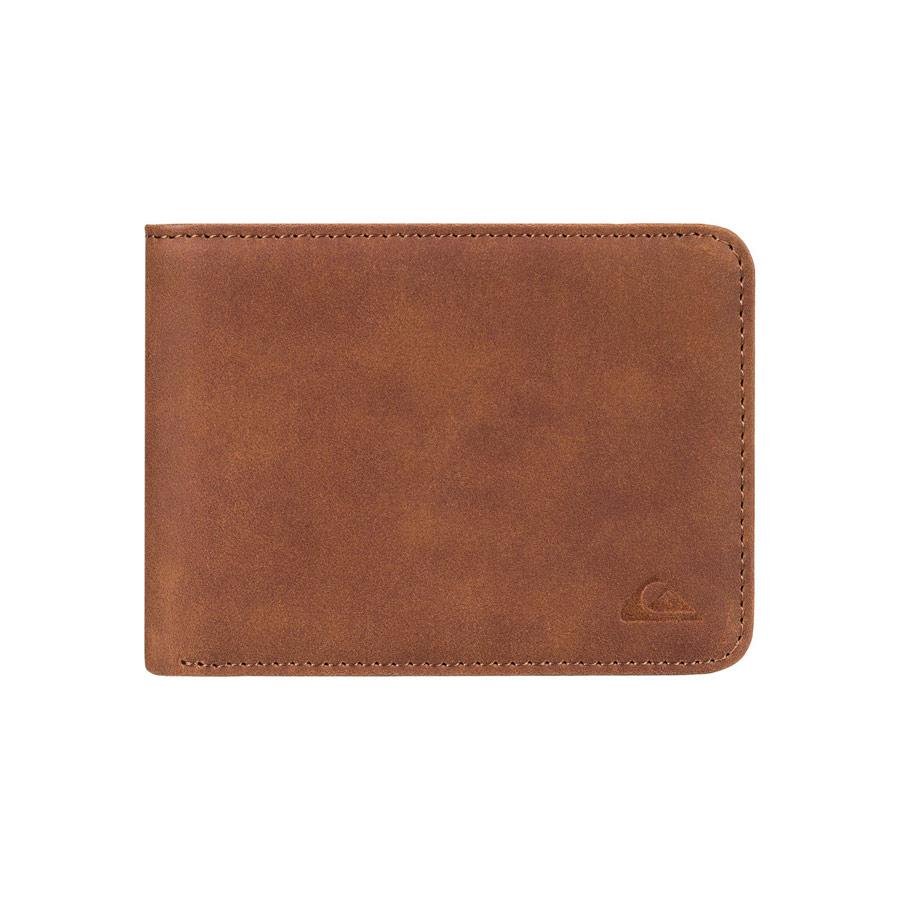 quicksilver vintage bi-fold wallet front view mens wallets tan eqyaa03649-cpy0