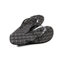 volcom recliner rubber sandals youth front view kids sandals black x0811711-blk