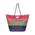 roxy sunseeker straw beach bag front view womens beach bags blue/red erjbt03084-bre0