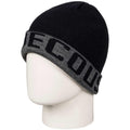dc Bromont Reversible Cuff Beanie front view youth toques black/grey edbha03014-krp1