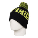 dc Chester Bobble Hat front view black/yellow edbha03015-kvj0
