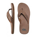 quicksilver Carver Nubuck Sandals side and top view  Mens Flip Flops brown aqyl100040-tkd0