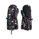 quicksilver Mr Men Kids Mitts back and front view Youth Mitts black eqkhn03003-kvj0