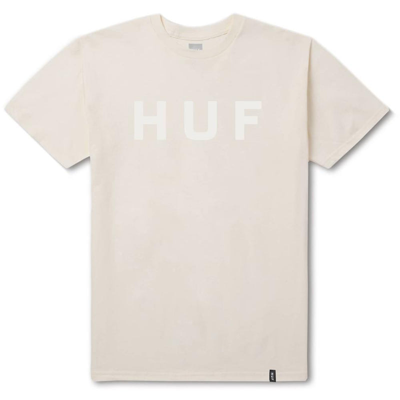 huf OG Logo Over Dye front view Mens T-Shirts Short Sleeve white ts00310