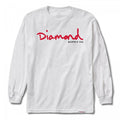 diamond OG Script L/S front view Mens T-Shirts Short Sleeve white a18dmpc025