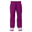 Burton Burton Girls Elite Cargo Snowpants PURPLE S Youth Girls Snow Pants