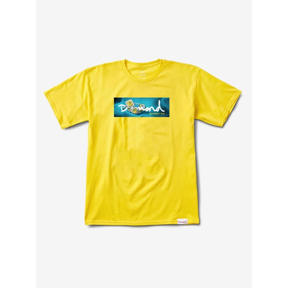 c18dmpa022-yellow diamond citrine logo tee mens premium t-shirts yellow