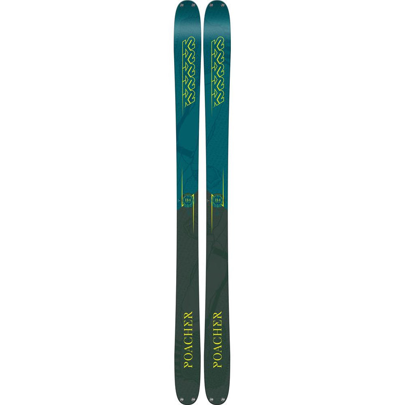 s180301901170 k2 poacher mens skis blue/green