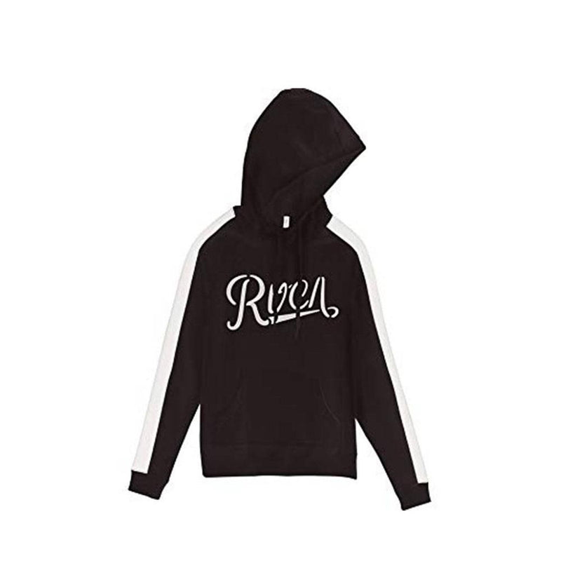 w612srma rvca maryweather front view womens pullover hoodies black