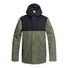 edytj03073-gqm0 dc defy jacket front view mens isulated jacket green/black