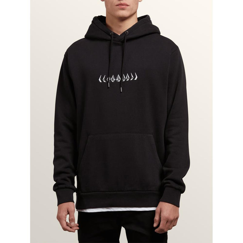 a413180-blk volcom thrifter p/o front view mens pullover hoodies black