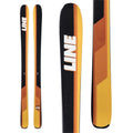 a18031201172 line skis sick day 94 top and closeup view mens skis black/yellow