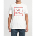 rvca va fill up tee front view mens t-shirts slim fit white