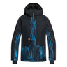 quicksilver travis ambition jacket front view Youth Snowboard Jacket black/blue