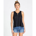 billabong let loose front view Womens Tank Tops black