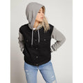 volcom sea enemy jacket front view womens casual jackets black