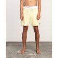 rvca Higgins Trunk front view mens boardshorts yellow