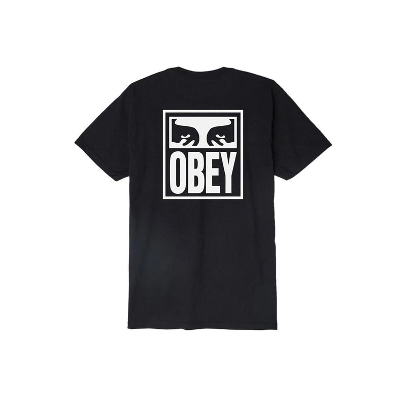 163081874.BLK, BLACK, OBEY EYES ICON, MENS T-SHIRTS, BASIC TEE, FALL 2019, BACK VIEW