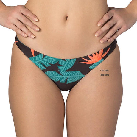 Hurley, Quick Dry Hanoi Surf Bottom, Womens Bikini Bottoms, Black, AT1797-010