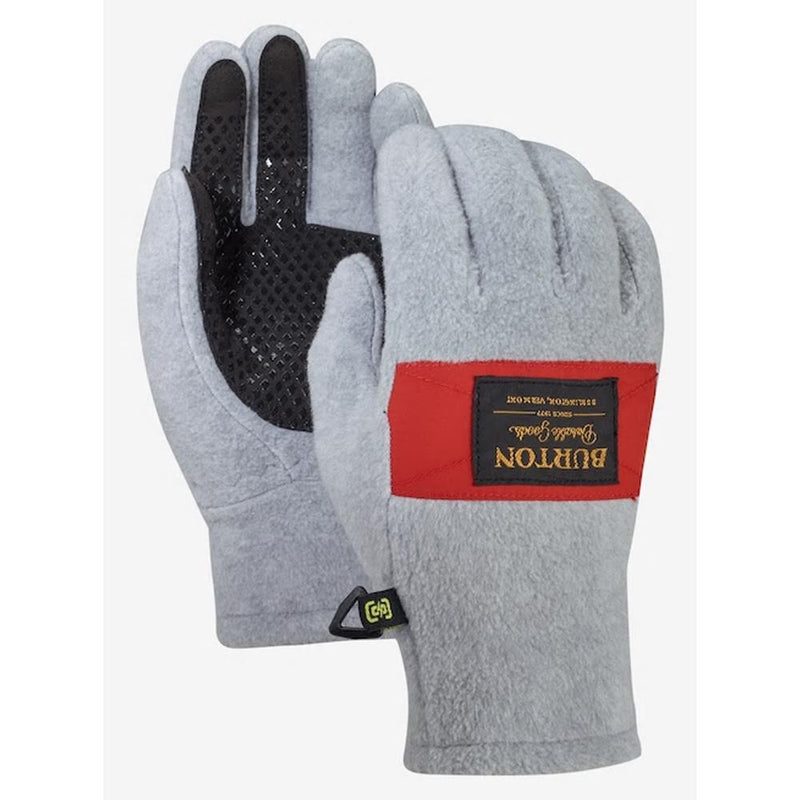 2545810-020 Burton Kids Ember Fleece Glove heather grey front n back