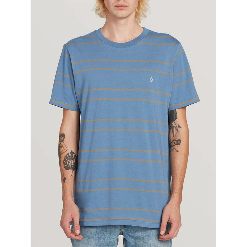 A0131901-RNE, Blue Rinse, Tehas S/s Crew T-shirt, Volcom, Mens T-shirts, Fall 2019