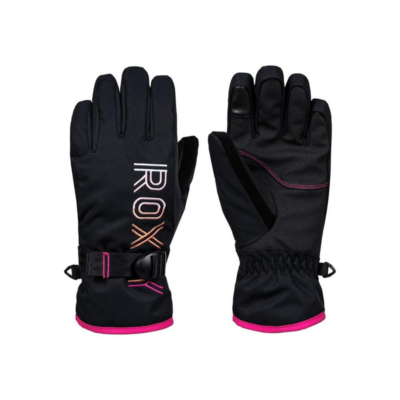 Roxy, Freshfield Snowboard gloves, KVJ0, Black, Girls outerwear 7-14 years