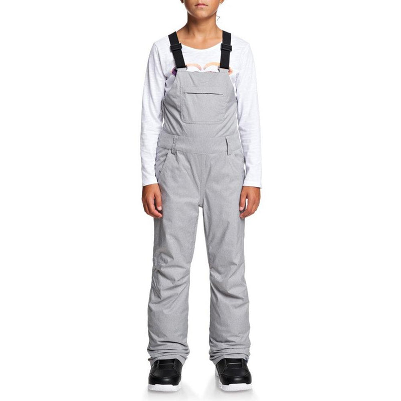 ERGTP03019, Roxy, Non Stop Bib Pants, Girls outerwear 7-14 years old, Grey, Heather Grey, SJEH, Front view