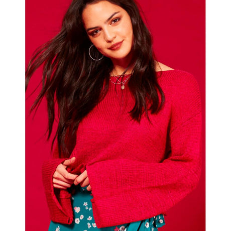 MinkPink, IM19F1812-Berry, New City Knit Sweater, Womens Sweaters, Fall 2019