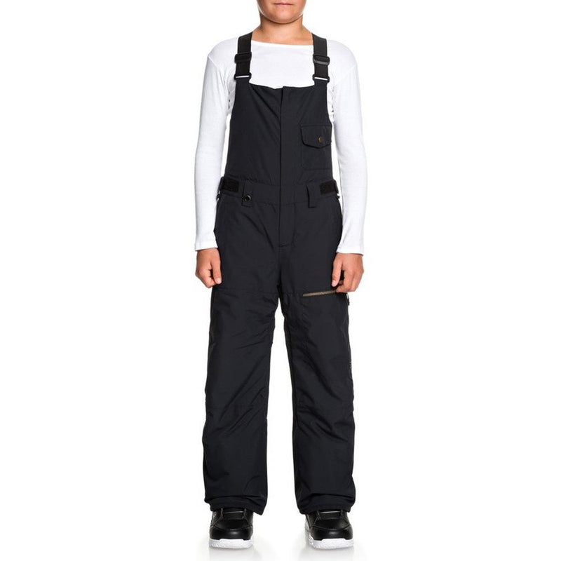 EQBTP03025-KVJ0, Black, Utility Snow Bib Pants, Quiksilver, Youth Outerwear, Youth Snowpants, Front View