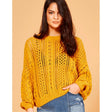 MinkPink, IM19F1801-Mustard, Kimmy Knit Sweater, Womens Sweaters, Yellow, Fall 2019