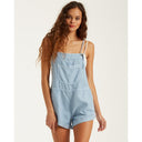 Billabong Billabong Wild Pursuit Short Overalls LIGHT BLUE S Womens Rompers