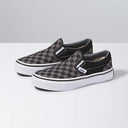 Vans Vans Classic Slip Ons BLACK-GREY 1 Youth Boys Skate Shoes 5T to 13T and 1 to 7 US Size