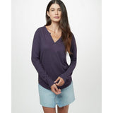 tcw1516-0481 Ten Tree Moraine Long Sleeve Top womens shirt aubergune purple front view