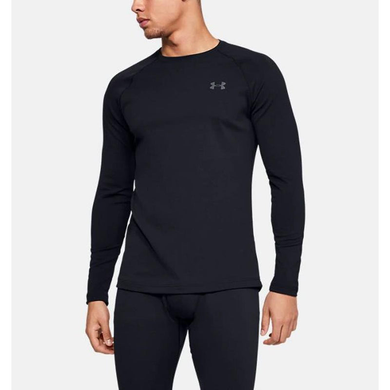 1343244-001, Black, Under Armour, Packaged Base 2.0 Crew, Mens Long sleeve, Athletic wear, Fall 2019