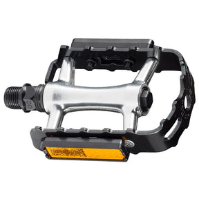 Wellgo Wellgo C128B Alloy Pedal Set SILVER-BLACK Bike Pedals