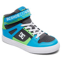 DC DC Kids Pure High Top EV Shoes GREY-GREEN 1 Youth Boys High Tops 5T to 13T and 1 to 7 US Size