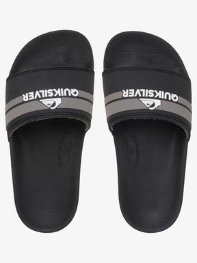 Quiksilver Quiksilver Rivi Youth Slides BLACK-GREY 11 Youth Boys Sandals 5T to 13T and 1 to 7 US Size