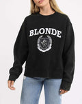 Burnette the Label Blonde Distressed Varsity Sweater