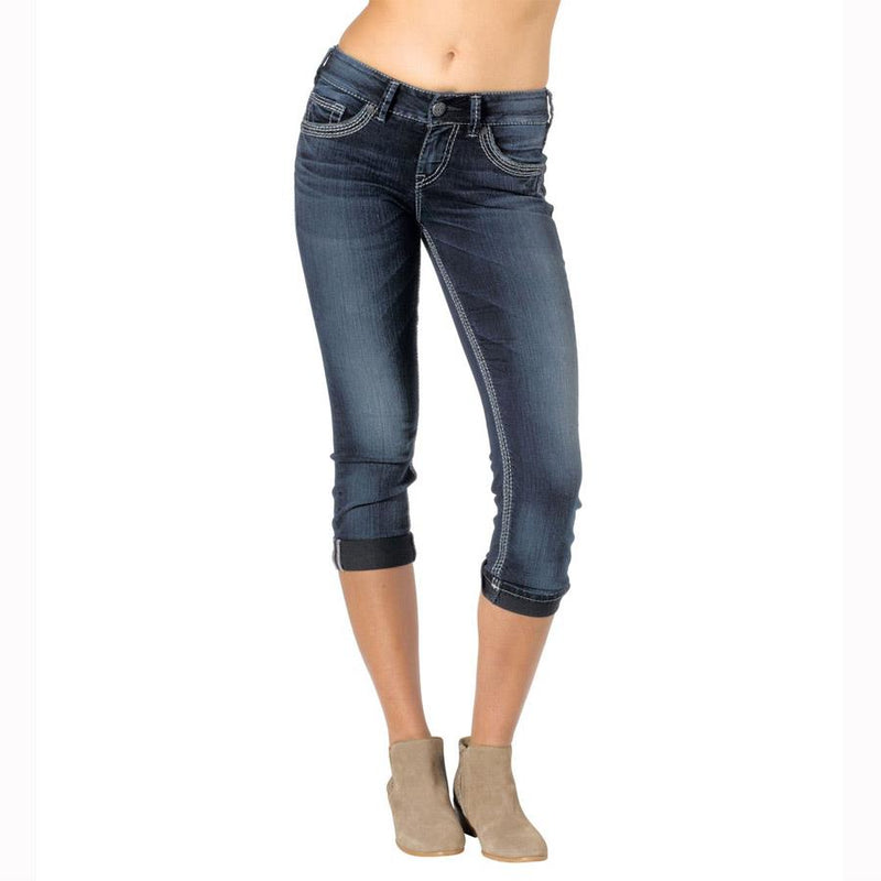 Silver Jeans Suki Mid Womens Capri Pants