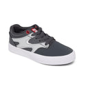 DC DC Kids Kalis Vulc Shoes Grey/Grey/Red 1 Youth Boys Skate Shoes 5T-13T & 1-7 US Size