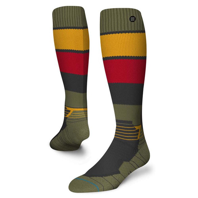 Stance Trenchtown Socks in Black, Yellow, Red, and Green.
