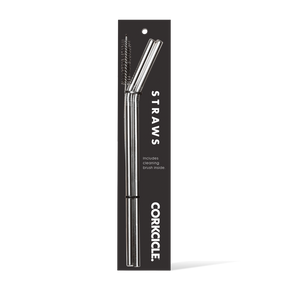 2100STRAW Corkcicle Tumbler Straw silver over all view