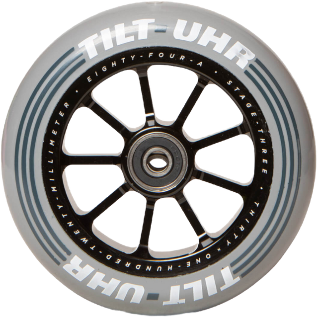 The UHR Wheels are part of Tilt’s Stage III collection which brings scooter wheel performance to the next level. The Ultra High Rebound formula is focused on rebound. Higher rebound gives you more speed and the smoothness while riding. The pregreased bearings and precisions spacers make assembly as easy as a feeble grind. Whether you're in the park or in the streets, the UHR wheels will maintain speed through whichever line you choose.  TILT - UHR WHEELS Colour: Slate position: verical  05-16-650