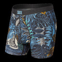 Saxx SAXX Mens Ultra Boxer Brief GREY-BLUE S Mens Boxer Brief Underwear