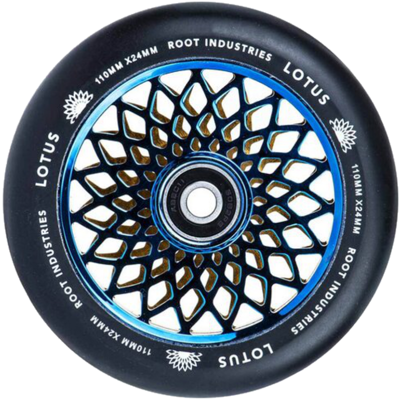 The Lotus wheel comes with a beautifully-crafted “lotus” core, and high-quality urethane - standard on all Root Industries wheels. Built lightweight, while retaining durability, this wheel is sure to blow the minds of anyone who gives this product a chance.  Root Industries - Lotus Wheels 110mm diameter:110mm 	 	 9350759094111